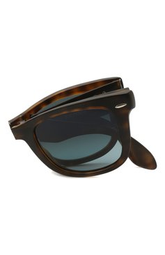 Женские солнцезащитные очки RAY-BAN коричневого цвета, арт. 4105-894/3M | Фото 6 (Кросс-КТ: С/з-унисекс; Региональные ограничения белый список (Axapta Mercury): RU; Тип очков: С/з; Оптика Гендер: оптика-унисекс; Очки форма: Прямоугольные)