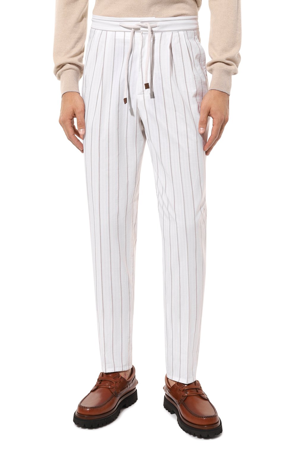 Хлопковые брюки Brunello Cucinelli  MH242B6224 Фото 3