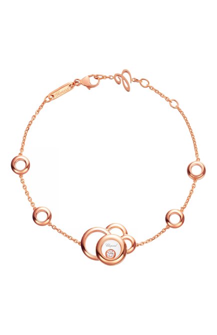 Женский браслет CHOPARD бесцветного цвета, арт. 859888-5001 | Фото 1 (Материал сплава: Розовое золото; Драгоценные камни: Бриллианты)