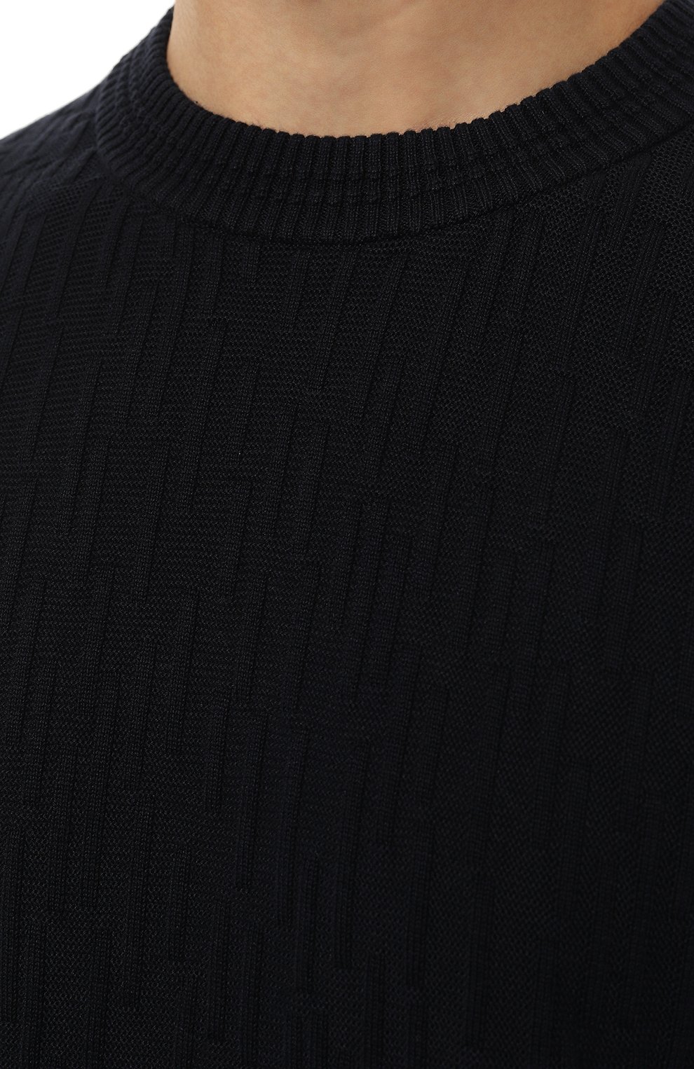 Хлопковый свитер HUGO 50492805, цвет синий, размер 48 - фото 5