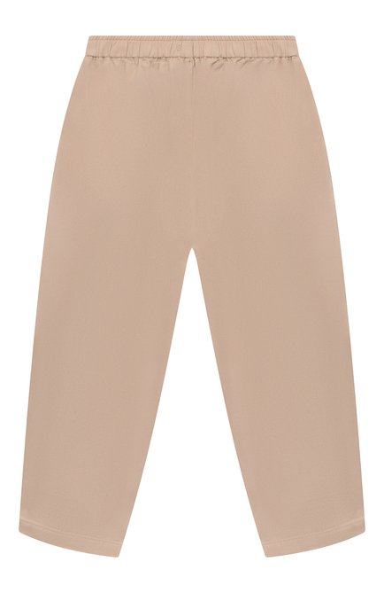 Детские хлопковые брюки TINYCOTTONS кремвого цвета, арт. AW23-203 | Фото 2 (Материал сплава: Проставлено; Нос: Не проставлено; Материал внешний: Хлопок)