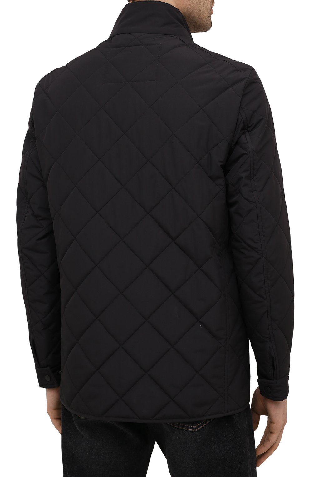 Мужская утепленная куртка PAUL&SHARK черного цвета, арт. 11312004/DF | Фото 4 (Кросс-КТ: Куртка; Рукава: Длинные; Материал внешний: Синтетический материал; Мужское Кросс-КТ: утепленные куртки; Материал сплава: Проставлено; Стили: Классический; Материал подклада: Синтетический материал; Драгоценные камни: Проставлено; Длина (верхняя одежда): Короткие)