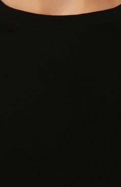 Женская хлопковая футболка JAMES PERSE черного цвета, арт. WLJ3114 | Фото 5 (Принт: Без принта; Рукава: Короткие; Длина (для топов): Стандартные; Материал сплава: Проставлено; Материал внешний: Хлопок; Силуэт Ж (для верхов): Приталенный; Женское Кросс-КТ: Футболка-одежда; Ювелирные украшения: Назначено; Драгоценные камни: Проставлено; Стили: Кэжуэл; Статус проверки: Проверена категория)