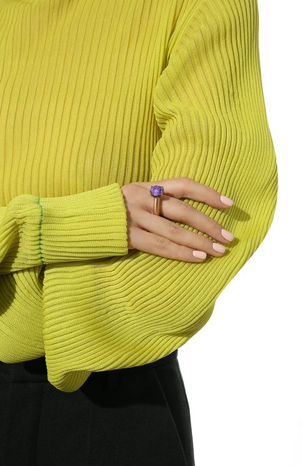 Женское кольцо cartoon с чароитом MOONKA фиолетового цвета, арт. cr-r-chr | Фото 2 (Материал: Серебро)