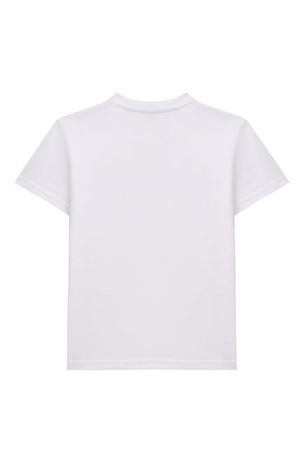 Детский хлопковая футболка DOLCE & GABBANA белого �цвета, арт. L2JTAZ/G7CF8 | Фото 2