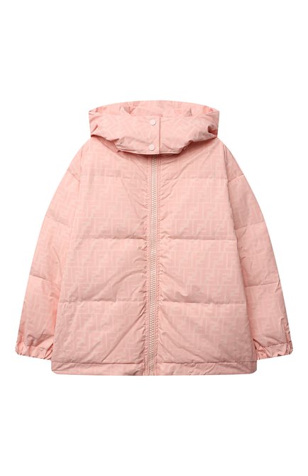 Детская пуховая куртка FENDI розового цвета по цене 161500 руб., арт. JUA086/AEZM/8A-12+ | Фото 1