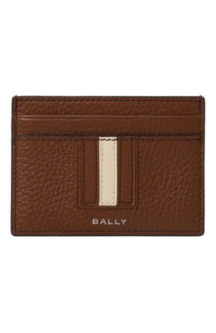 Мужской кожаный футляр для кредитных карт BALLY коричневого цвета, арт. MLB01S/VT434 | Фото 1 (Материал сплава: Проставлено; Материал: Натуральная кожа; Нос: Не проставлено)