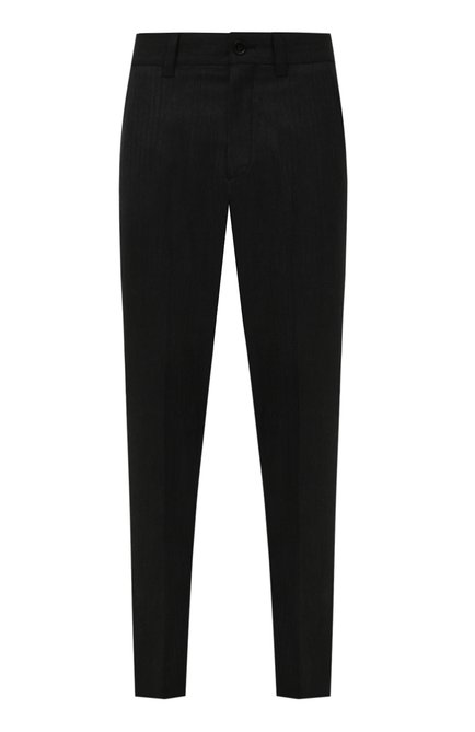Мужские шерстяные брюки BURBERRY темно-серого цвета, арт. 8046203 | Фото 1 (Материал внешний: Шерсть; Длина (брюки, джинсы): Стандартные; Случай: Формальный; Стили: Классический)