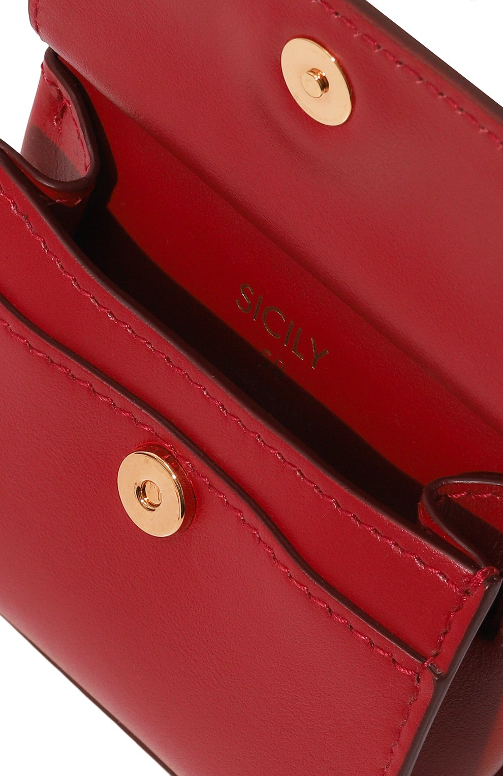 Женская сумка 58 sicily nano DOLCE & GABBANA бордового цвета, арт. BI1403/AW070 | Фото 5 (Сумки-технические: Сумки top-handle; Материал: Натуральная кожа; Материал сплава: Проставлено; Размер: mini; Ремень/цепочка: На ремешке; Драгоценные камни: Проставлено)