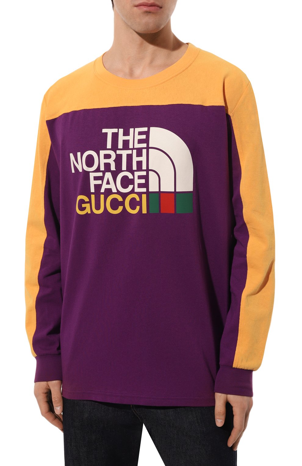 Хлопковый лонгслив The North Face x Gucci Gucci  671439 XJDRA Фото 3