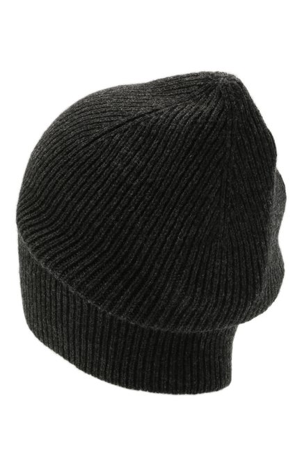 Мужская кашемировая шапка INVERNI темно-серого цвета, арт. 0122 CM | Фото 2 (Мат ериал: Кашемир, Шерсть, Текстиль; Кросс-КТ: Трикотаж)