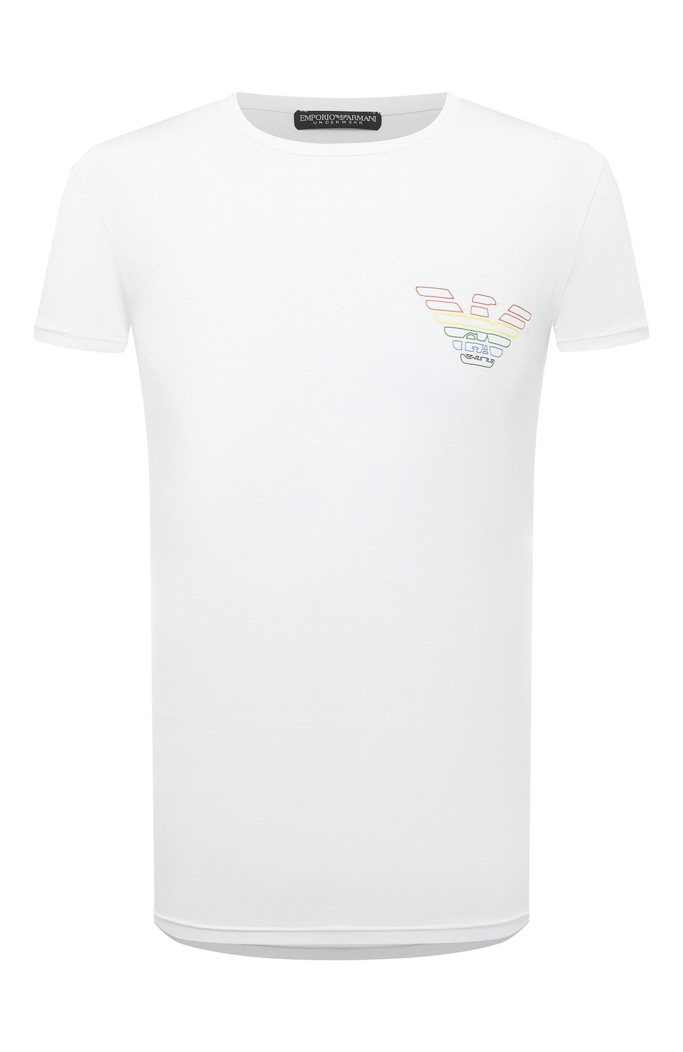 Мужская хлопковая футболка EMPORIO ARMANI белого цвета, арт. 111035/3R513 | Фото 1 (Кросс-КТ: домашняя одежда; Рукава: Короткие; Длина (для топов): Стандартные; Материал сплава: Проставлено; Материал внешний: Хлопок; Драгоценные камни: Проставлено)