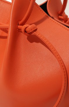 Женская сумка mochi YUZEFI оранжевого цвета, арт. YUZSS23-HB-M0-L007 | Фото 3 (Сумки-технические: Сумки top-handle; Материал: Натуральная кожа; Материал сплава: Проставлено; Драгоценные камни: Проставлено; Размер: small)