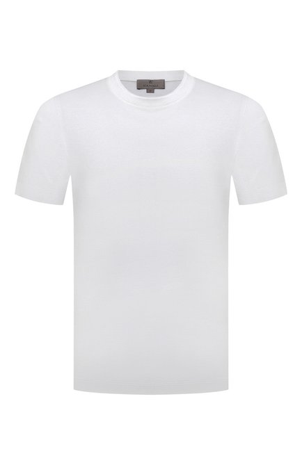 Мужская хлопковая футболка CANALI белого цвета по цене 26800 руб., арт. T0356/MJ00002 | Фото 1