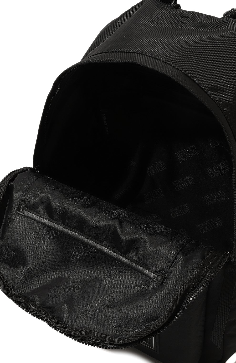 Мужской текстильный рюкзак VERSACE JEANS COUTURE черного цвета, арт. 75YA4B60/ZS932 | Фото 5 (Материал сплава: Проставлено; Материал: Текстиль; Драгоценные камни: Проставлено; Стили: Кэжуэл; Размер: large)