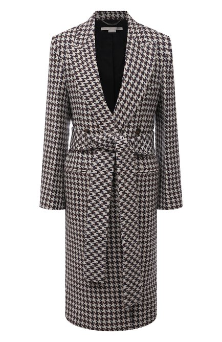 Женское шерстяное пальто STELLA MCCARTNEY черно-белого цвета по цене 238500 руб., арт. 603883/SSB24 | Фото 1