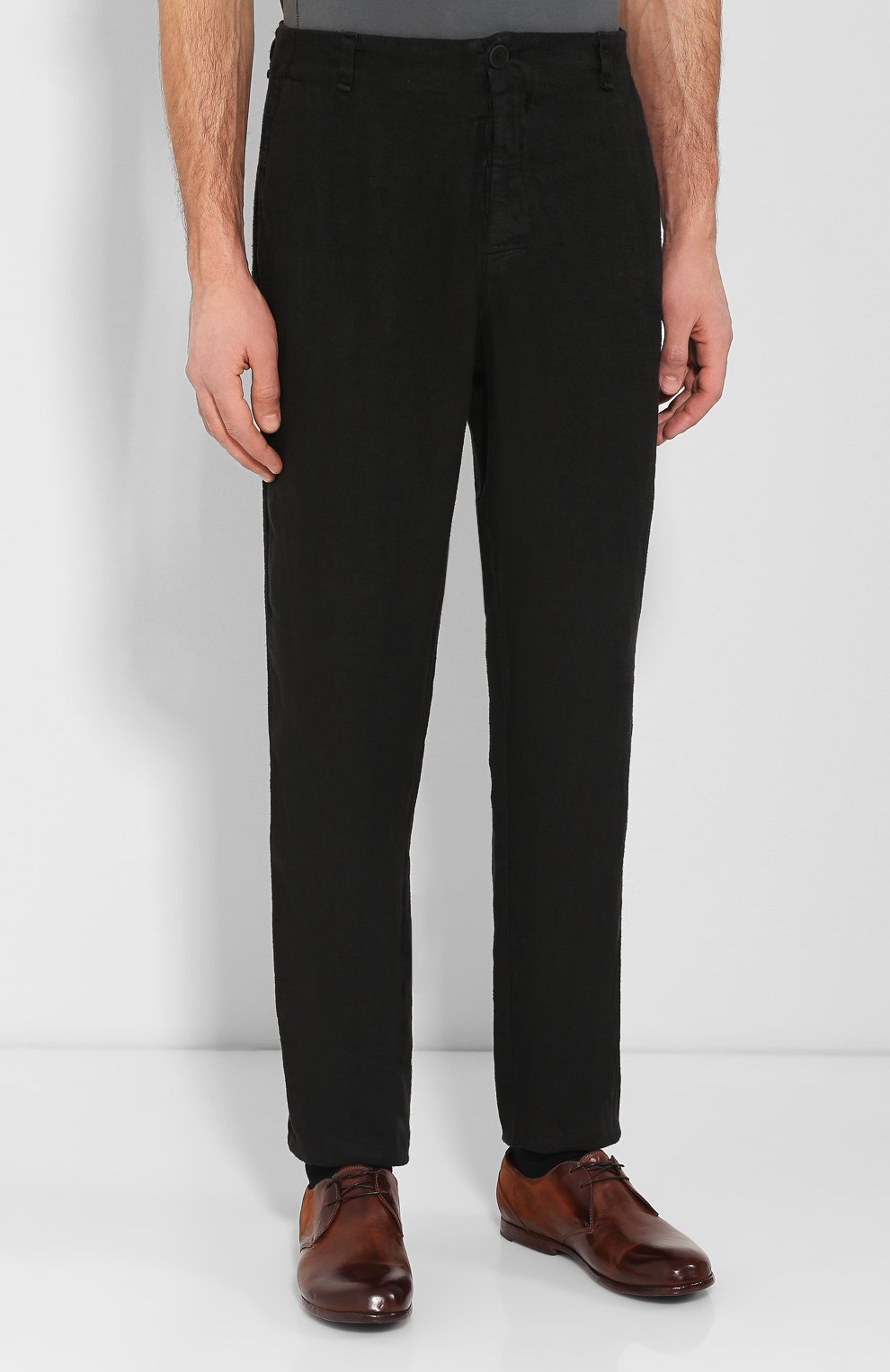 Мужские черные брюки прямого кроя TRANSIT купить в интернет-магазине ЦУМ,арт. CFUTRHM220