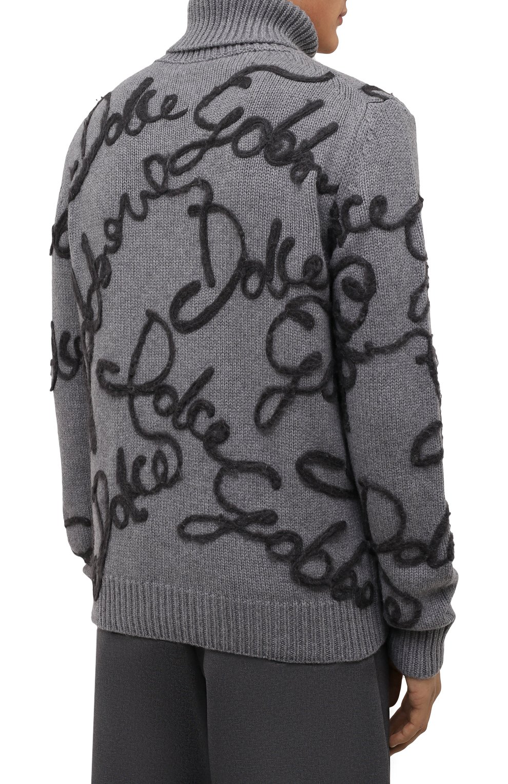 Свитер из шерсти и шелка Dolce & Gabbana GXG58Z/JAW9E Фото 4