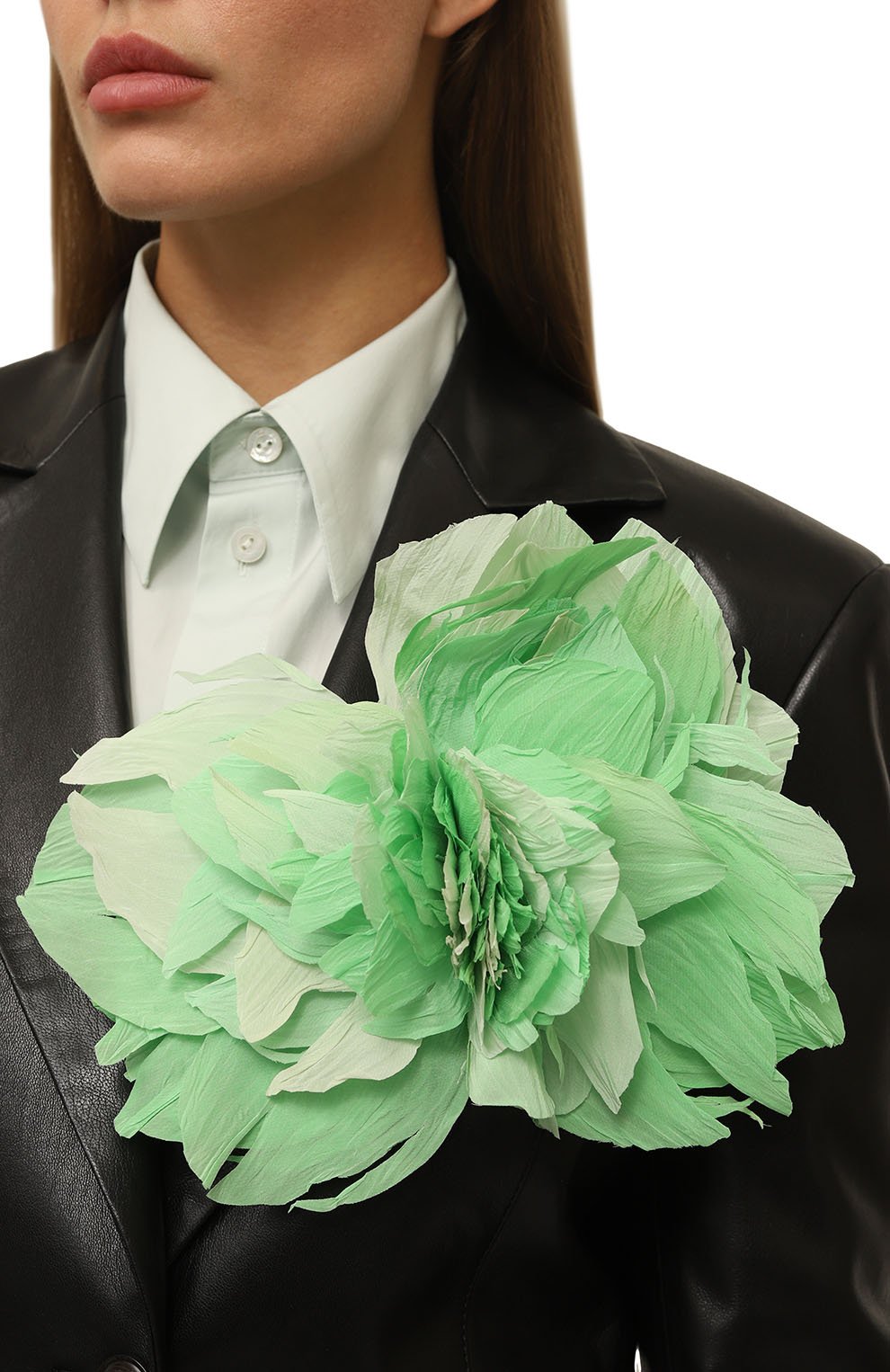 Женская брошь pion FLOWER ME зеленого цвета, арт. PION-NS08010L | Фото 2 (Материал: Текстиль)