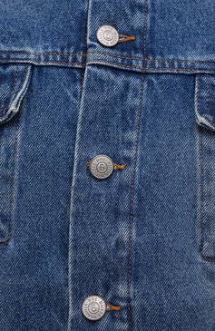 Женская джинсовая куртка MM6 синего цвета, арт. S52AM0162/S30589 | Фото 5 (Кросс-КТ: Куртка, Деним; Рукава: Длинные; Региональные ограничения белый список (Axapta Mercury): RU; Материал внешний: Хлопок; Длина (верхняя одежда): Короткие; Стили: Кэжуэл)