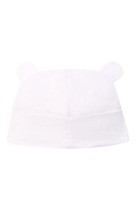 Детского хлопковая шапка IL TRENINO белого цвета, арт. 22 7838 | Фото 2 (Материал: Хлопок, Текстиль; Региональные ограничения белый список (Axapta Mercury): RU)