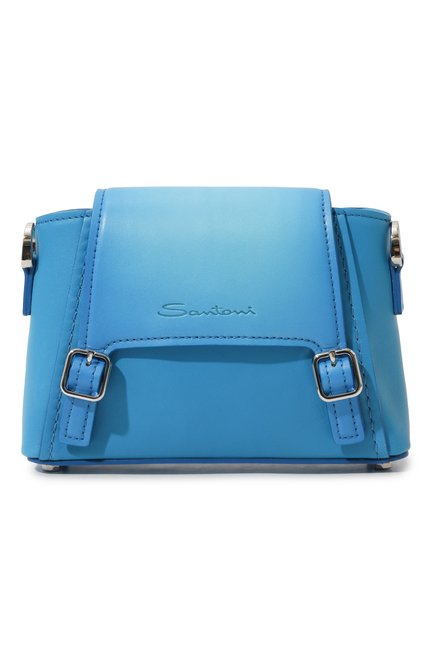 Женская сумка SANTONI голубого цвета по цене 103000 руб., арт. UFBBA2360DB-A2SCZ32 | Фото 1