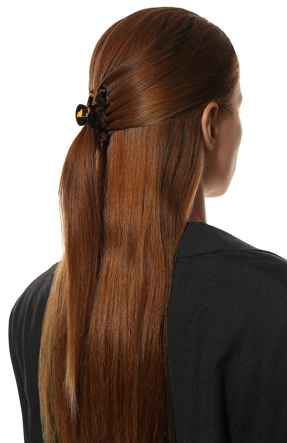 Женская заколка для волос ALEXANDRE DE PARIS коричневого цвета, арт. ACCS-7704 W | Фото 2 (Материал: Пластик)