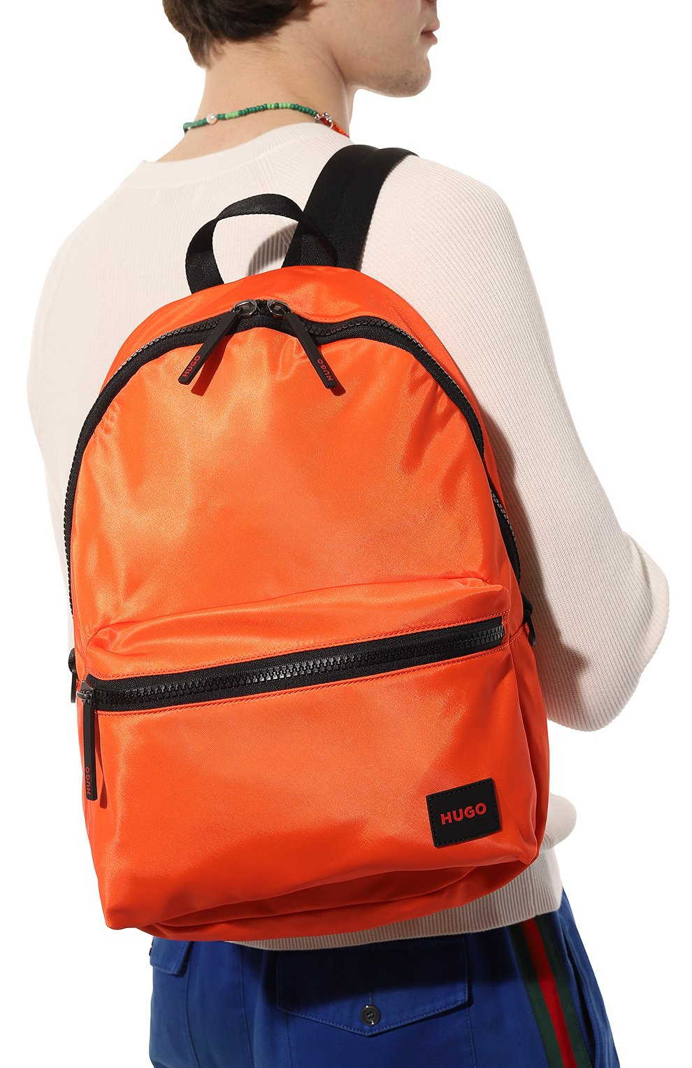 Текстильный рюкзак HUGO 50492657, цвет оранжевый, размер NS - фото 2