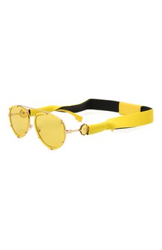 Женские солнцезащитные очки VERSACE желтого цвета, арт. 2232-14736D | Фото 1 (Кросс-КТ: С/з-унисекс; Региональные ограничения белый список (Axapta Mercury): RU; Тип очков: С/з; Очки форма: Авиаторы; Оптика Гендер: оптика-унисекс)