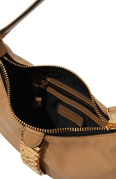 Женская сумка belt MOSCHINO бежевого цвета, арт. 2317 A7472/8008 | Фото 5 (Сумки-технические: Сумки top-handle; Размер: medium; Материал: Натуральная кожа; Материал сплава: Проставлено; Ремень/цепочка: На ремешке; Драгоценные камни: Проставлено)
