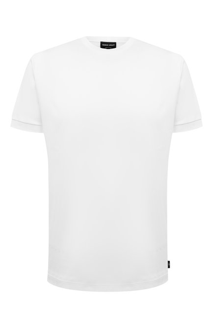 Мужская хлопковая футболка GIORGIO ARMANI белого цвета по цене 38250 руб., арт. 3KSM93/SJXDZ | Фот о 1