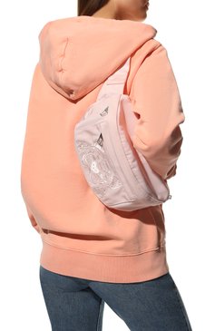 Женская поясная сумка kampus KENZO светло-розового цвета, арт. FA65SF305F20 | Фото 2 (Размер: medium; Материал сплава: Проставлено; Ремень/цепочка: На ремешке; Материал: Текстиль; Драгоценные камни: Проставлено; Стили: Спорт; Застежка: Молния)