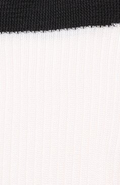 Женские шелковые носки с контрастной отделкой VALENTINO черного цвета, арт. PB3KI01D/3TD | Фото 2 (Материал внешний: Шелк, Синтетический материал)