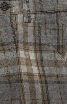 Детский комплект из рубашки и шорт IL GUFO серого цвета, арт. P23DP415L3019/12M-18M | Фото 7 (Материал сплава: Проставлено; Нос: Не проставлено; Материал внешний: Лен; Ростовка одежда: 12 мес | 80 см)