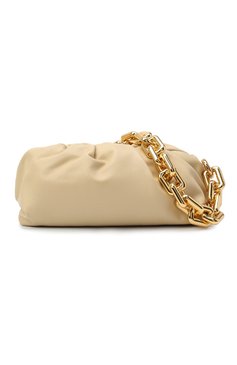 Женская сумка chain pouch BOTTEGA VENETA светло-бежевого цвета, арт. 620230/VCP40 | Фото 6 (Сумки-технические: Сумки top-handle; Размер: medium; Материал: Натуральная кожа; Региональные ограничения белый список (Axapta Mercury): RU)