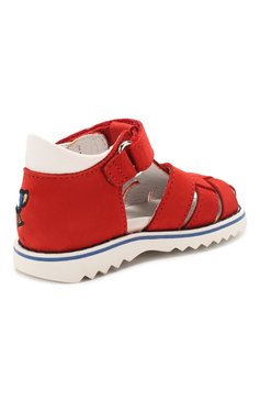 Детские кожаные сандалии WALKEY красного цвета, арт. Y1B4-40666-0121 | Фото 3 (Материал внутренний: Натуральная кожа)