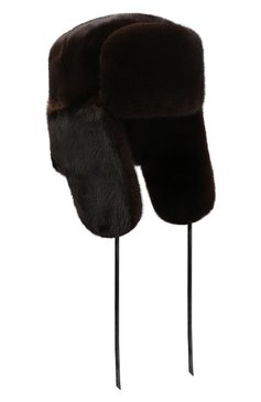 Мужская норковая шапка-ушанка FURLAND коричневого цвета, арт. 0012200110034300146 | Фото 1 (Материал: Натуральный мех)