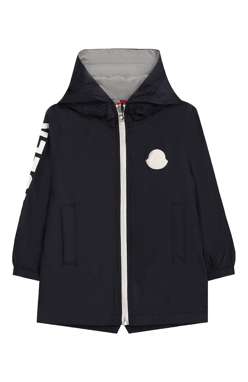 Детского ветровка с капюшоном MONCLER ENFANT синего цвета, арт. E1-951-42104-05-68352 | Фото 1 (Кросс-КТ НВ: Ветровка; Статус проверки: Проверено, Проверена категория; Материал подклада: Хлопок; Ростовка одежда: 12 мес | 80 см, 18 мес | 86 см)