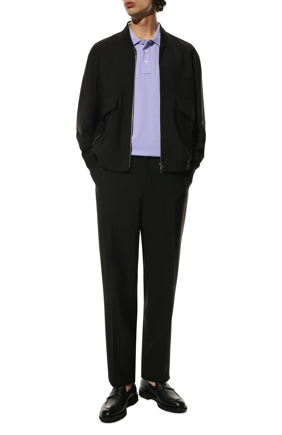 Мужские кожаные пенни-лоферы DOUCAL'S черного цвета, арт. DU2914VER0UF019NN00 | Фото 2 (Материал внутренний: Натуральн ая кожа; Стили: Кэжуэл)