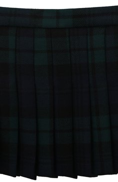 Детская шерстяная юбка DAL LAGO синего цвета, арт. WG08/2016/4-6 | Фото 3 (Материал внешний: Шерсть; Стили: Классический)
