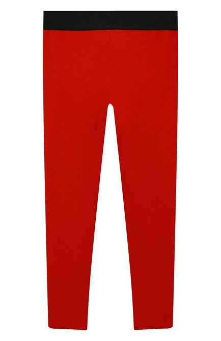 Детские хлопковые леггинсы DOLCE & GABBANA красного цвета, арт. L5JP3J/G7E3K/2-6 | Фото 2 (Материал внешний: Хлопок; Девочки Кросс-КТ: Леггинсы-одежда; Ростовка одежда: 2 года | 92 см, 3 года | 98 см, 4 года | 104 см, 5 лет | 110 см, 6 лет | 116 см)