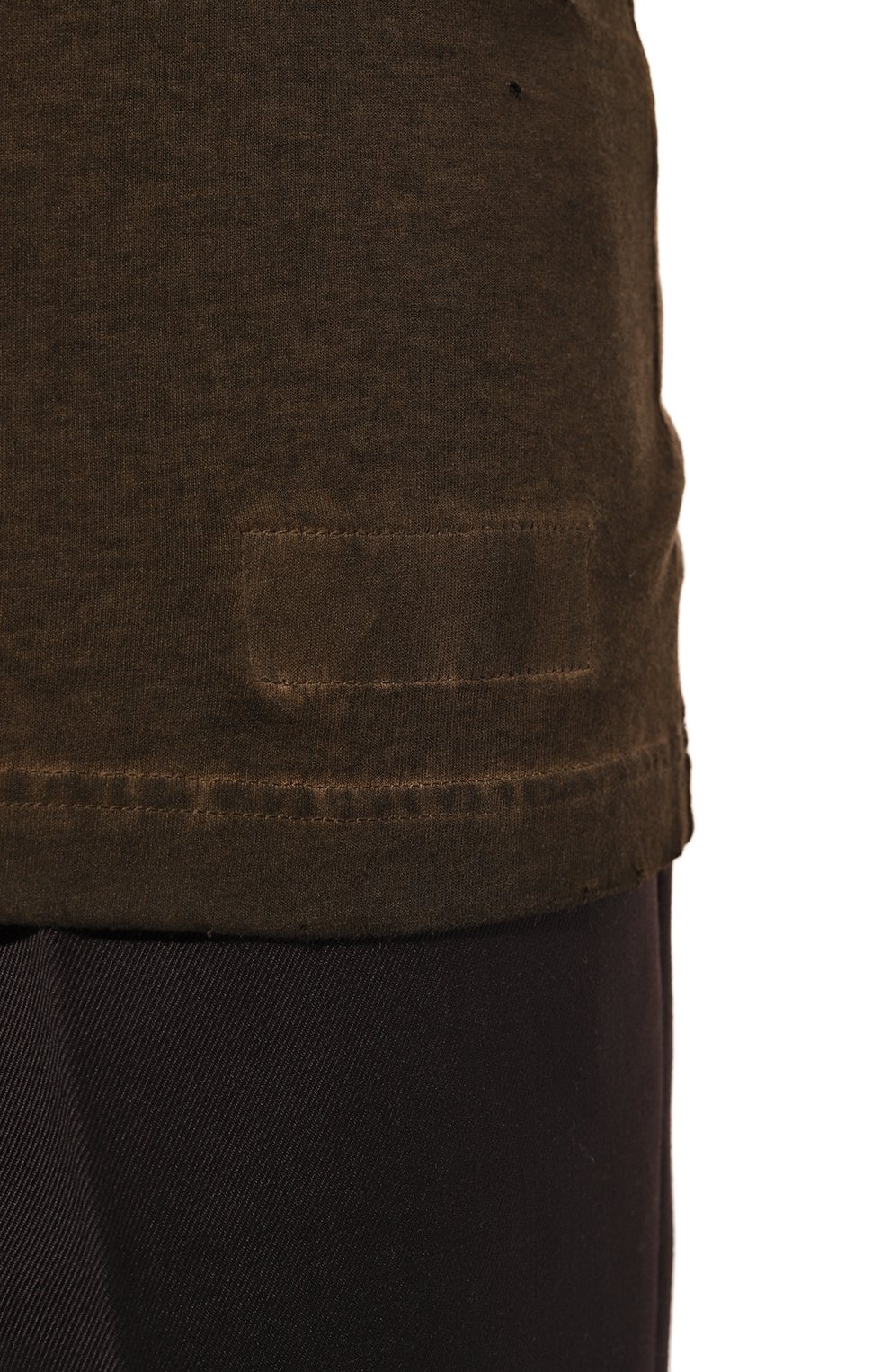Мужская хлопковая футболка DOLCE & GABBANA коричневого цвета, арт. G8QK6T/G7I3R | Фото 5 (Принт: Без принта; Рукава: Короткие; Длина (для топов): Стандартные; Материал сплава: Проставлено; Материал внешний: Хлопок; Драгоценные камни: Проставлено; Стили: Кэжуэл)