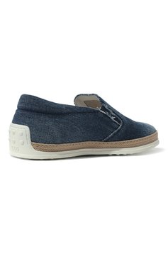 Мужские текстильные слипоны TOD’S синего цвета, арт. XXM0TV0K900JDL | Фото 5 (Материал внешний: Текстиль; Материал внутренний: Натуральная кожа; Материал сплава: Проставлено; Нос: Не проставлено; Ювелирные украшения: Назначено; Стили: Кэжуэл; Длина стельки: 29, 29,4, 29,8, 30,3, 30,7, 31,5, 24,8, 25,2, 25,7, 26,1, 26,5, 26,9, 27,4, 27,8, 28,2, 28,6, 31,1)