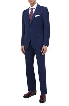 Мужские кожаные оксфорды KITON бордового цвета, арт. USSMARIN00100 | Фото 2 (Мужское Кросс-КТ: Броги-обувь; Материал внутренний: Натуральная кожа; Стили: Классический; толщина подошвы: 1,2; высота каблука: 3,2; ширина носка стельки: 9,8, 9)