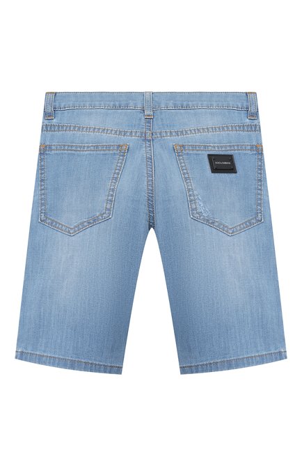Детские джинсовые шорты DOLCE & GABBANA голубого цвета, арт. L42Q37/LD879/2-6 | Фото 2 (Материал внешний: Хлопок; Мальчики Кросс-КТ: Шорты-одежда; Кросс-КТ: Деним; Региональные ограничения белый список (Axapta Mercury): RU; Ростовка одежда: 2 года | 92 см, 3 года | 98 см, 4 года | 104 см, 5 лет | 110 см, 6 лет | 116 см)