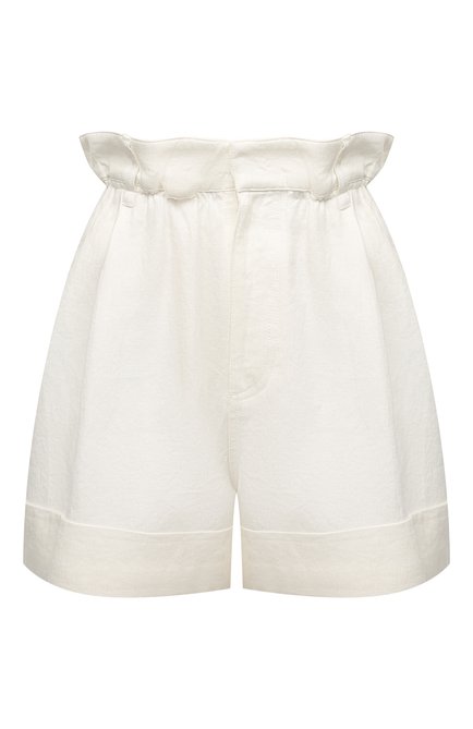 Женские льняные шорты GIORGIO ARMANI белого цвета по цене 106500 руб., арт. 2SHPB01B/T0385 | Фото 1