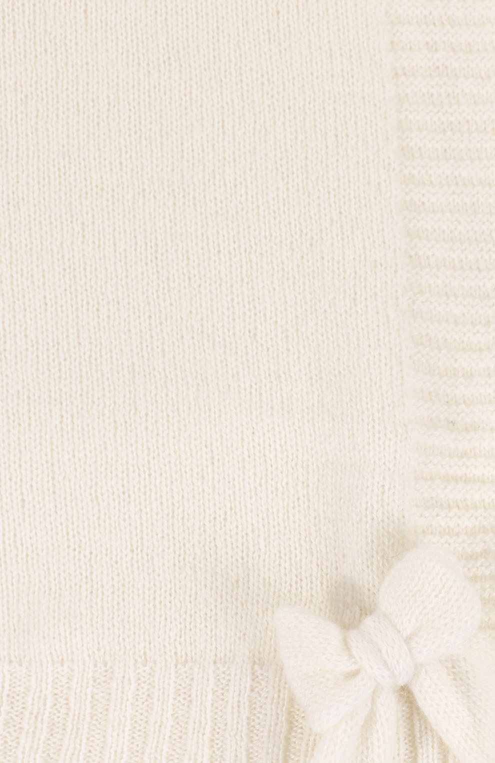 Детского одеяло из кашемира BABY T белого цвета, арт. 16AIC882C0 | Фото 3 (Материал: Текстиль, Кашемир, Шерсть; Материал внутренний: Не назначено; Материал сплава: Проставлено; Нос: Не проставлено; Статус проверки: Проверена категория)