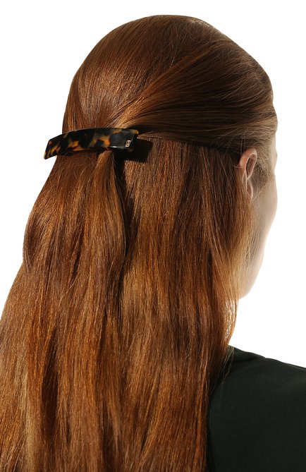 Женская заколка для волос ALEXANDRE DE PARIS коричневого цвета, арт. AA8-736 W | Фото 2 (Материал: Пластик)