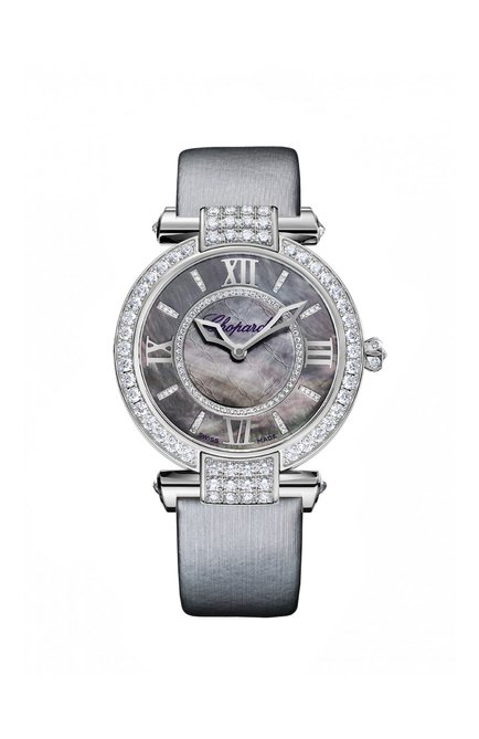 Женские часы imperiale automatic joaillerie CHOPARD бесцветного цвета, арт. 384242-1006 | Фото 1 (Материал корпуса: Белое золото; Цвет циферблата: Перламутровый; Механизм: Автомат)