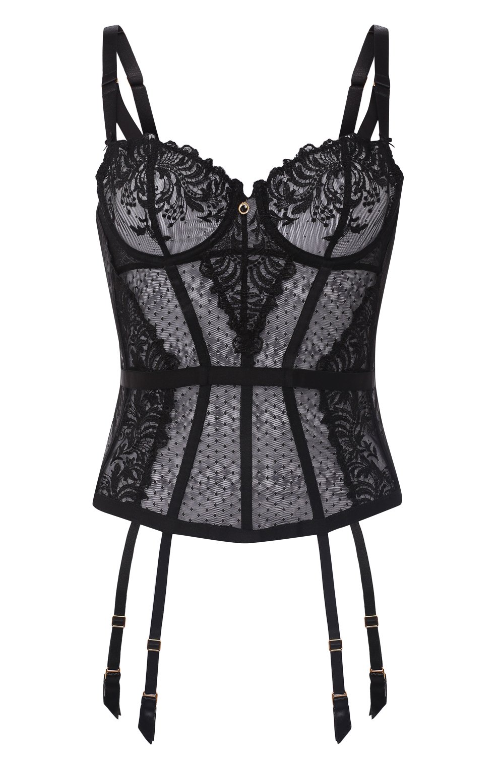 Платье с корсетом и с кружевной вставкой Черный - Купить онлайн | Магазин Terranova